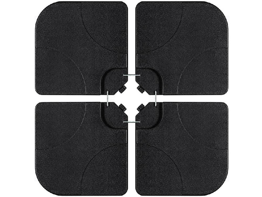 Soporte De Sombrilla Con 4 Losas Lastradas Hasta 3 X 3 - 52L