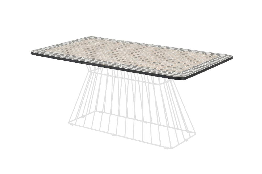 Tablero Para Mesa De Exterior De Cerámica Alhambra Negro 90x160 Cm