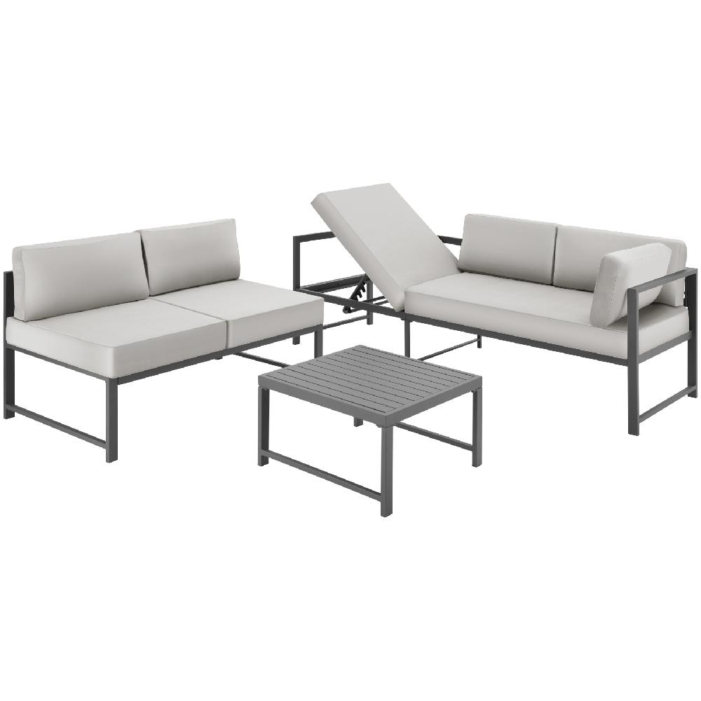 TECTAKE Conjunto De Muebles Fabricado En Aluminio