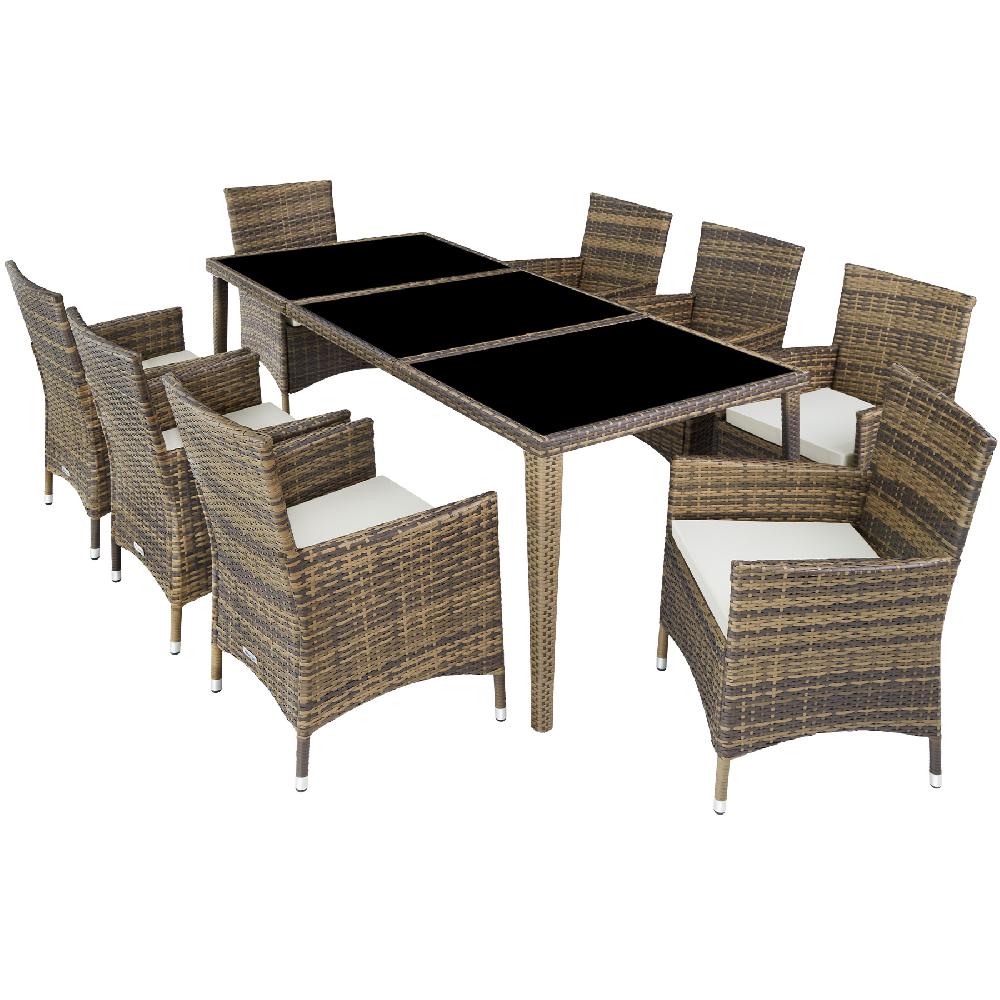 TECTAKE Conjunto De Ratán Con Estructura De Aluminio