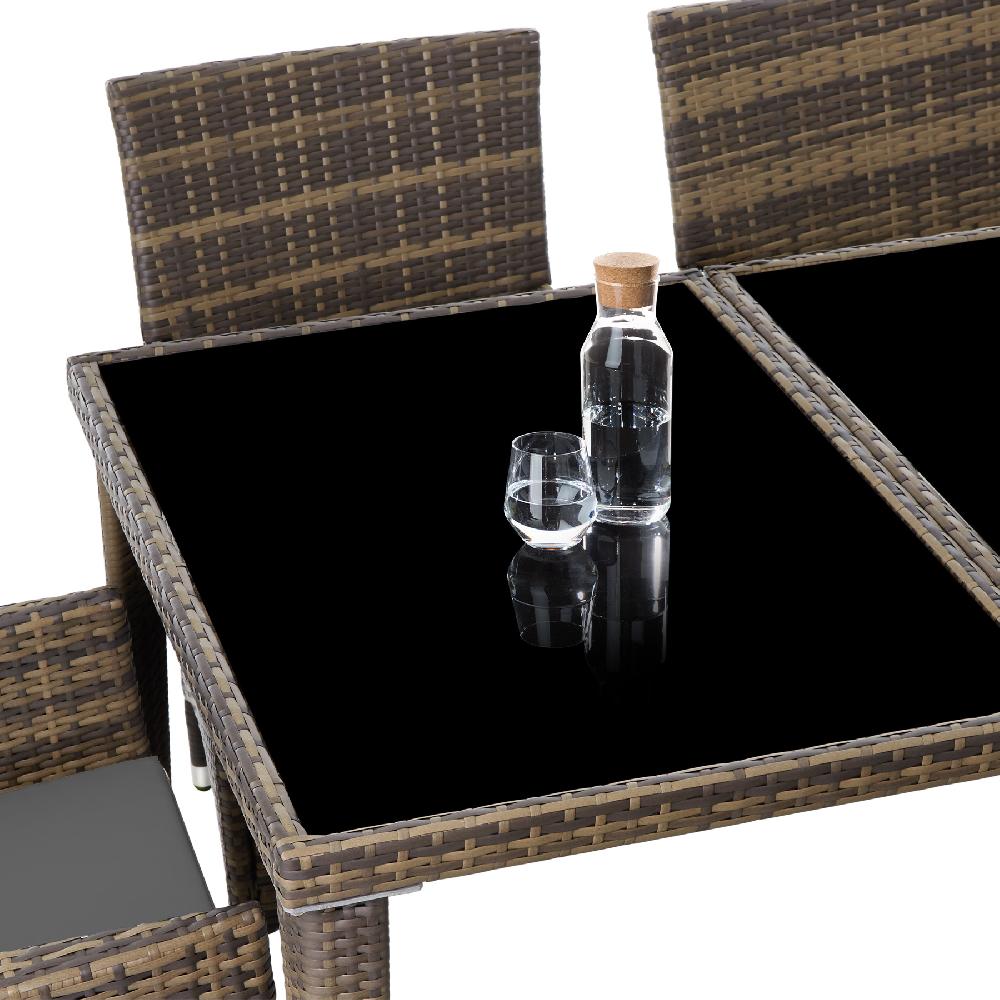 TECTAKE Conjunto De Ratán Con Estructura De Aluminio