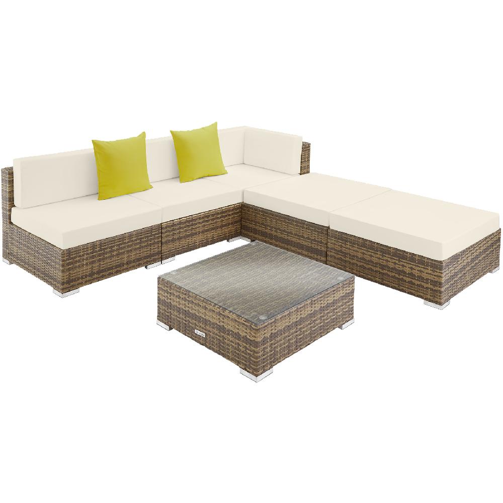 TECTAKE Conjunto De Ratán Con Estructura De Aluminio