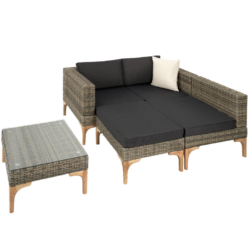 TECTAKE Conjunto De Ratán Con Estructura De Aluminio