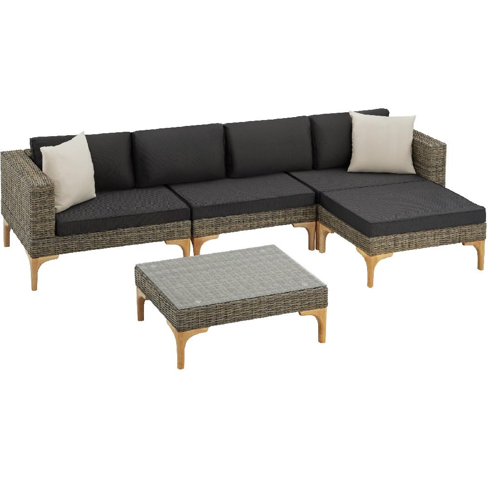 TECTAKE Conjunto De Ratán Con Estructura De Aluminio