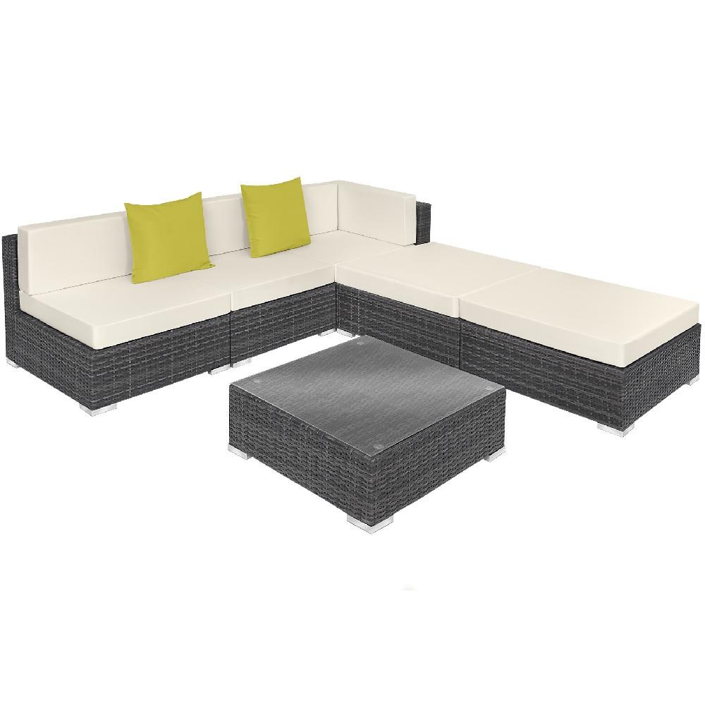 TECTAKE Conjunto De Ratán Con Estructura De Aluminio