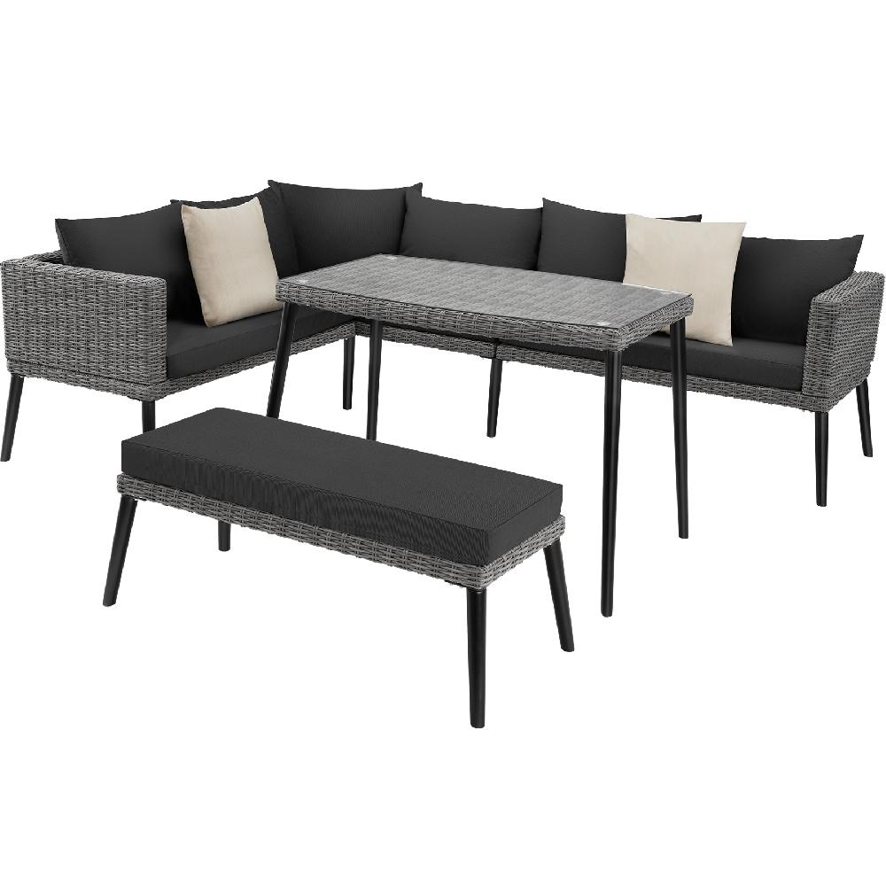 TECTAKE Conjunto De Ratán Con Estructura De Aluminio