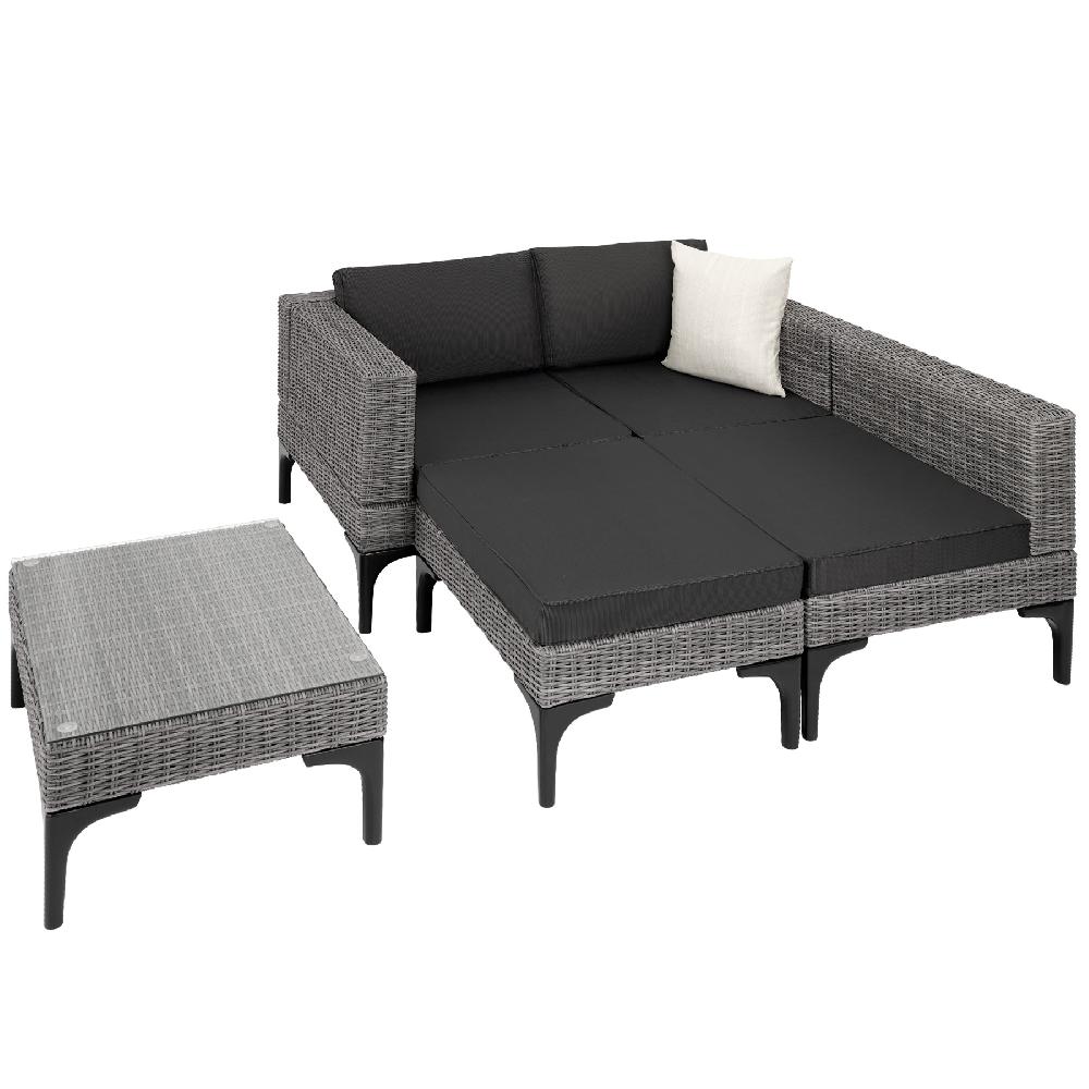 TECTAKE Conjunto De Ratán Con Estructura De Aluminio