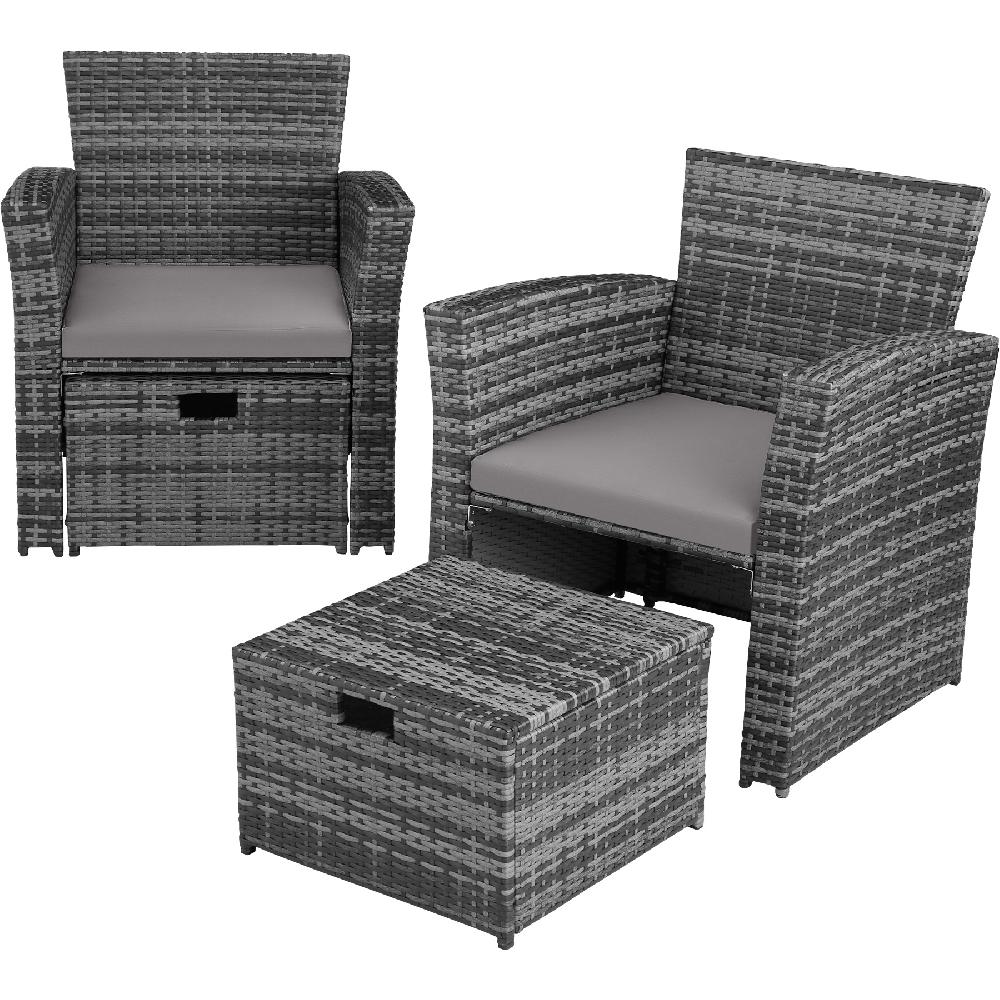 TECTAKE Conjunto De Ratán Para 4 A 6 Personas