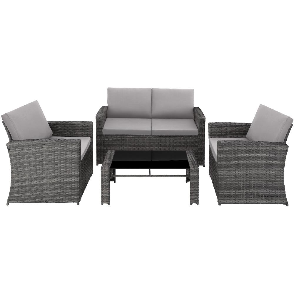 TECTAKE Conjunto De Ratán Para 4 Personas