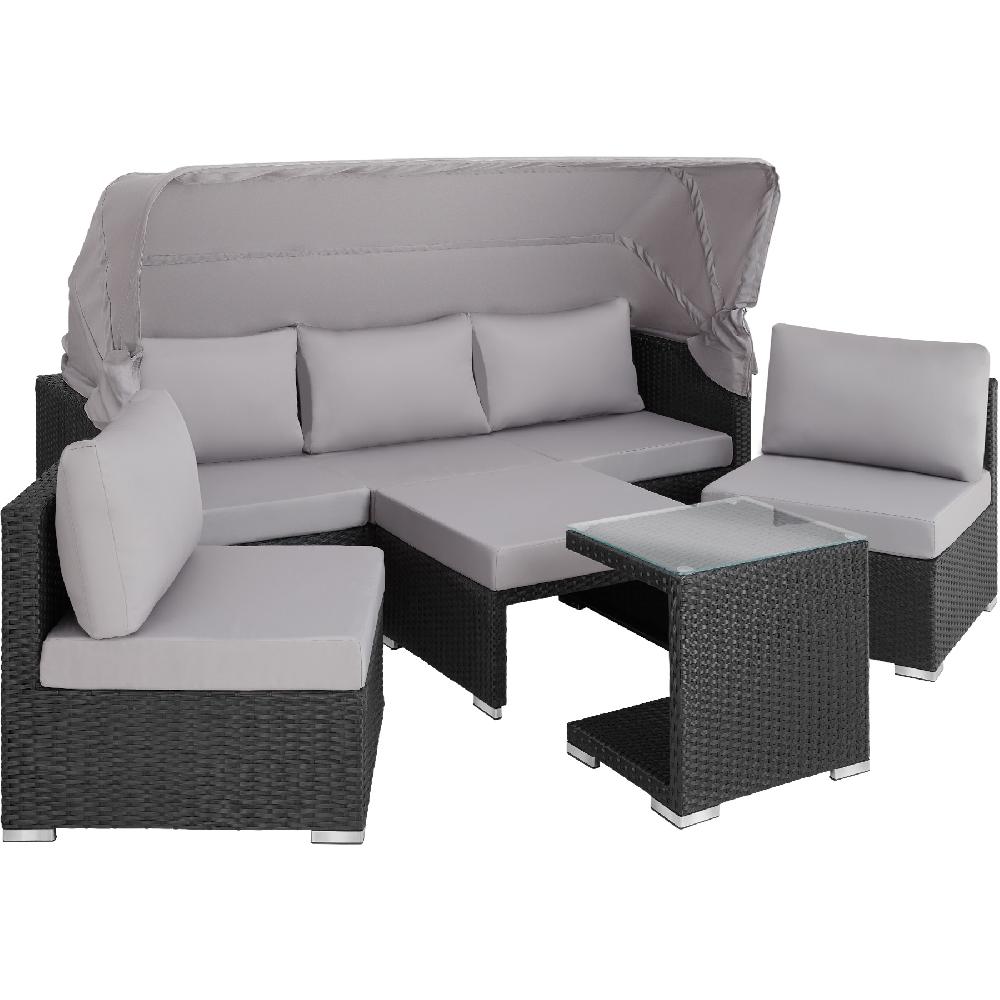 TECTAKE Sofá De Ratán Con Estructura De Aluminio