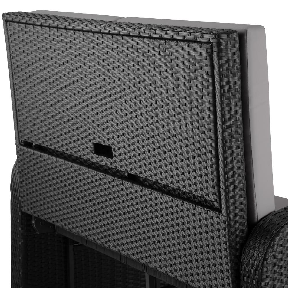 TECTAKE Sofá De Ratán Con Estructura De Aluminio