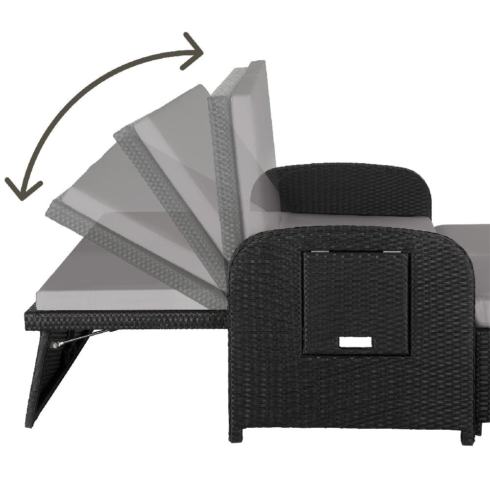 TECTAKE Sofá De Ratán Con Estructura De Aluminio