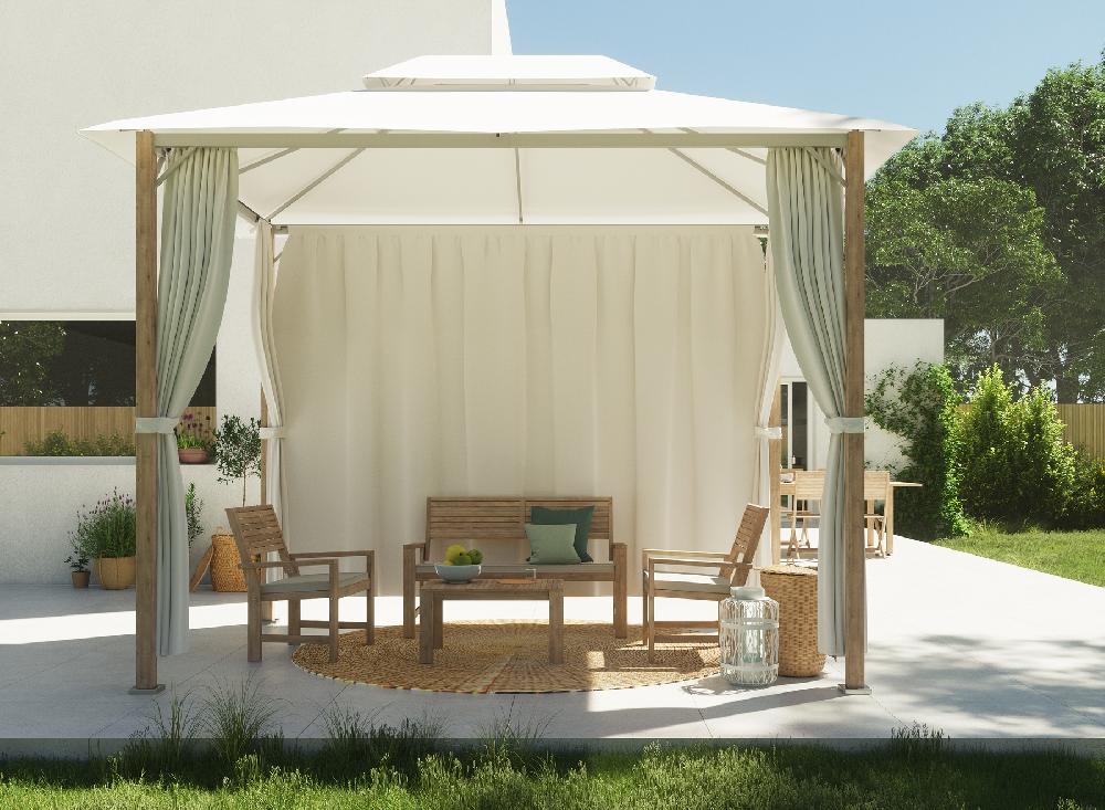 Toldo Pérgola Ágora De Poliéster Blanco De 302x404 Cm