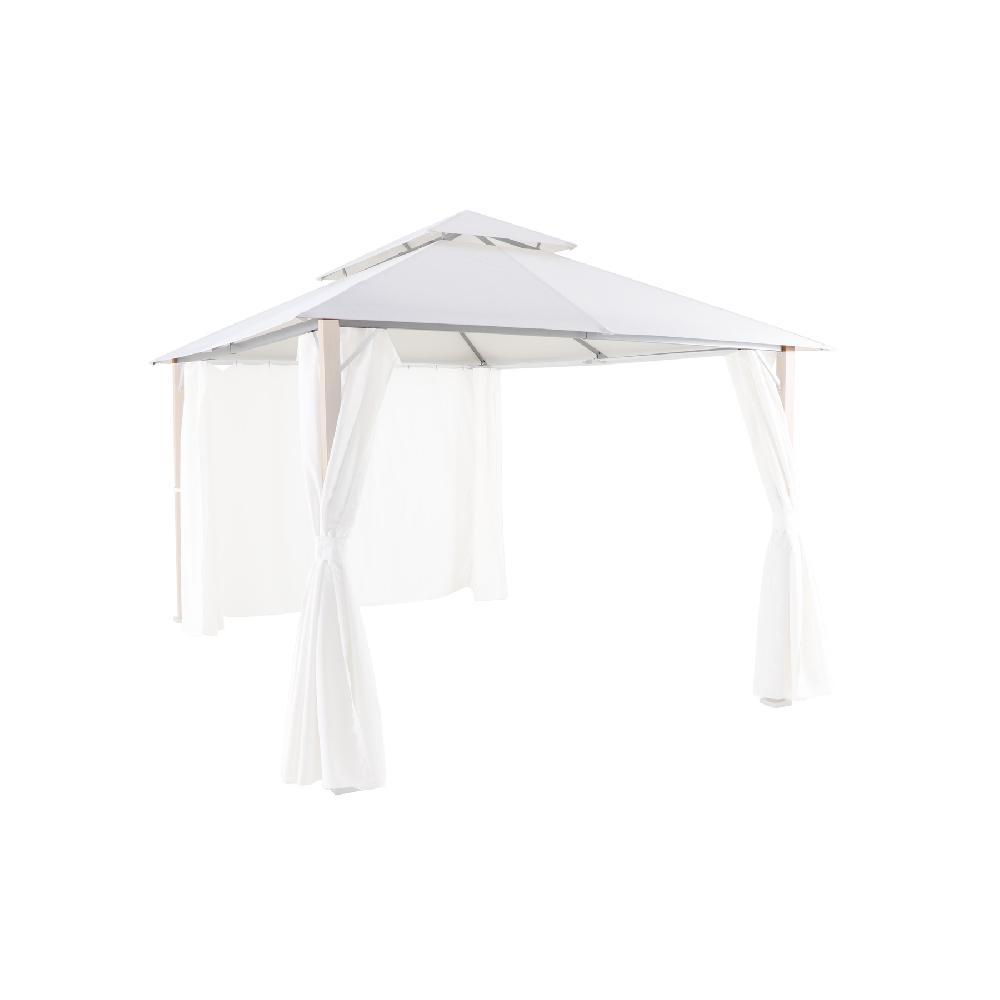 Toldo pérgola Ágora de poliéster blanco de 302x404 cm