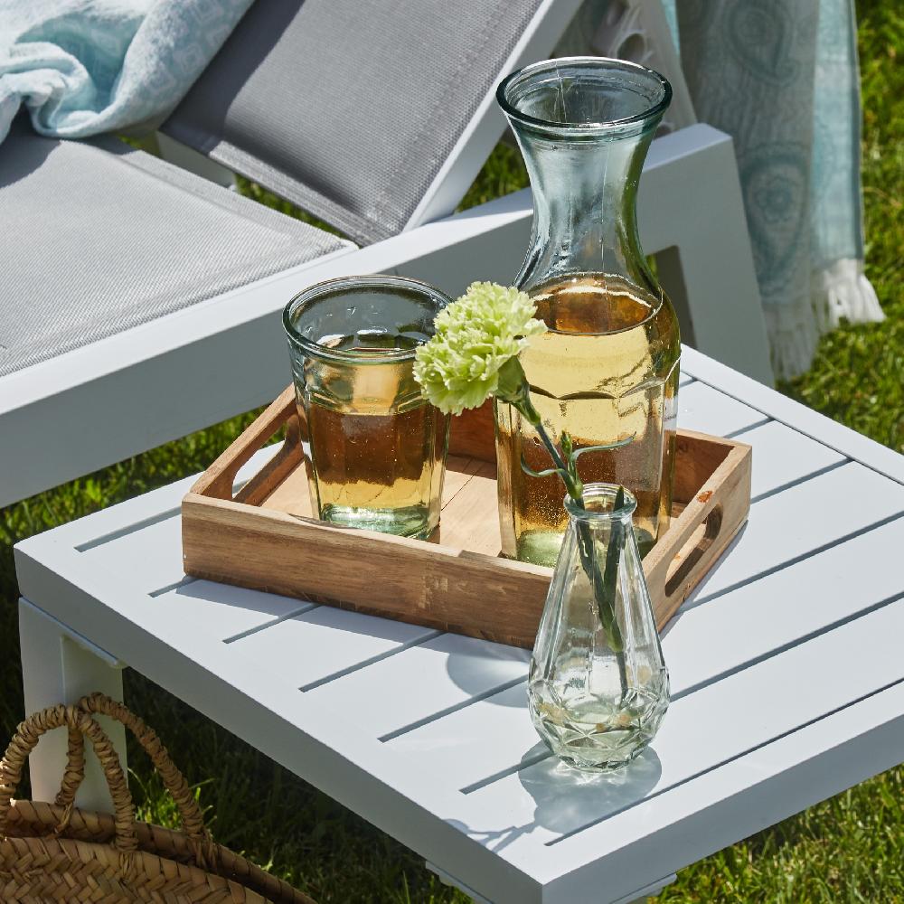 Tumbona Aluminio Blanco Con Ruedas - Tokyo