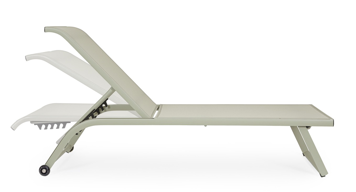 Tumbona Breeze "TAYLOR" En Textilene Con Ruedas