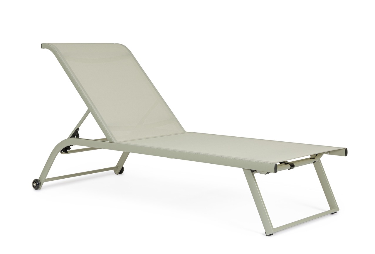 Tumbona Breeze "TAYLOR" en textilene con ruedas
