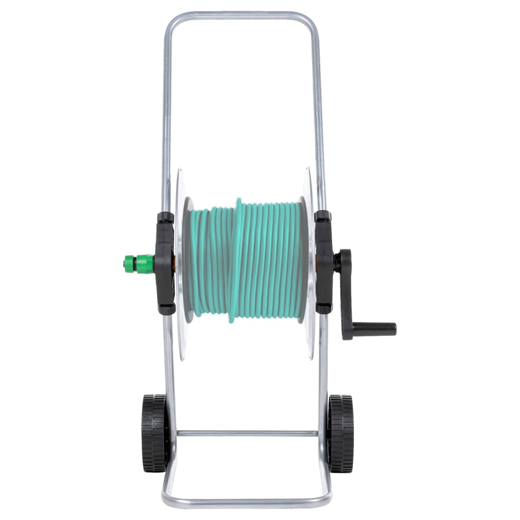 VidaXL Carrete De Rollo Para Manguera De 50 M 1/2" O 35 M 3/4" Acero