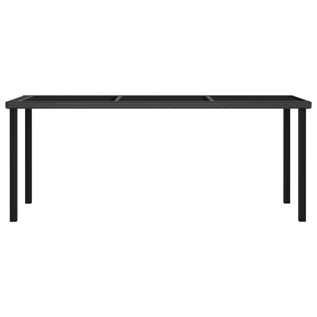 VidaXL Conjunto De Comedor De Jardín 7 Piezas Ratán Sintético Negro