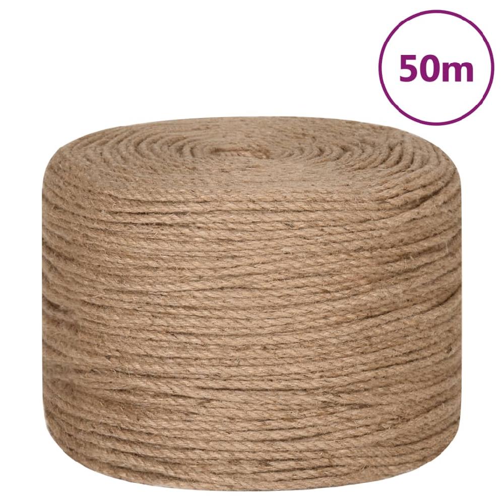 VidaXL Cuerda De Yute 50 M De Longitud Y 6 Mm De Grosor
