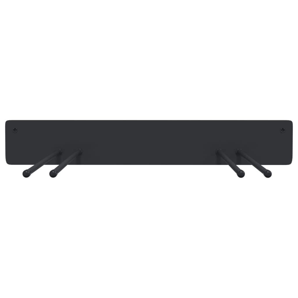 VidaXL Estantes De Pared De Jardín Para Herramientas 8 Uds Acero Negro