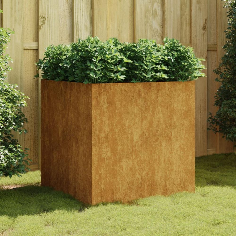 vidaXL Jardinera de acero corten 80x80x80 cm