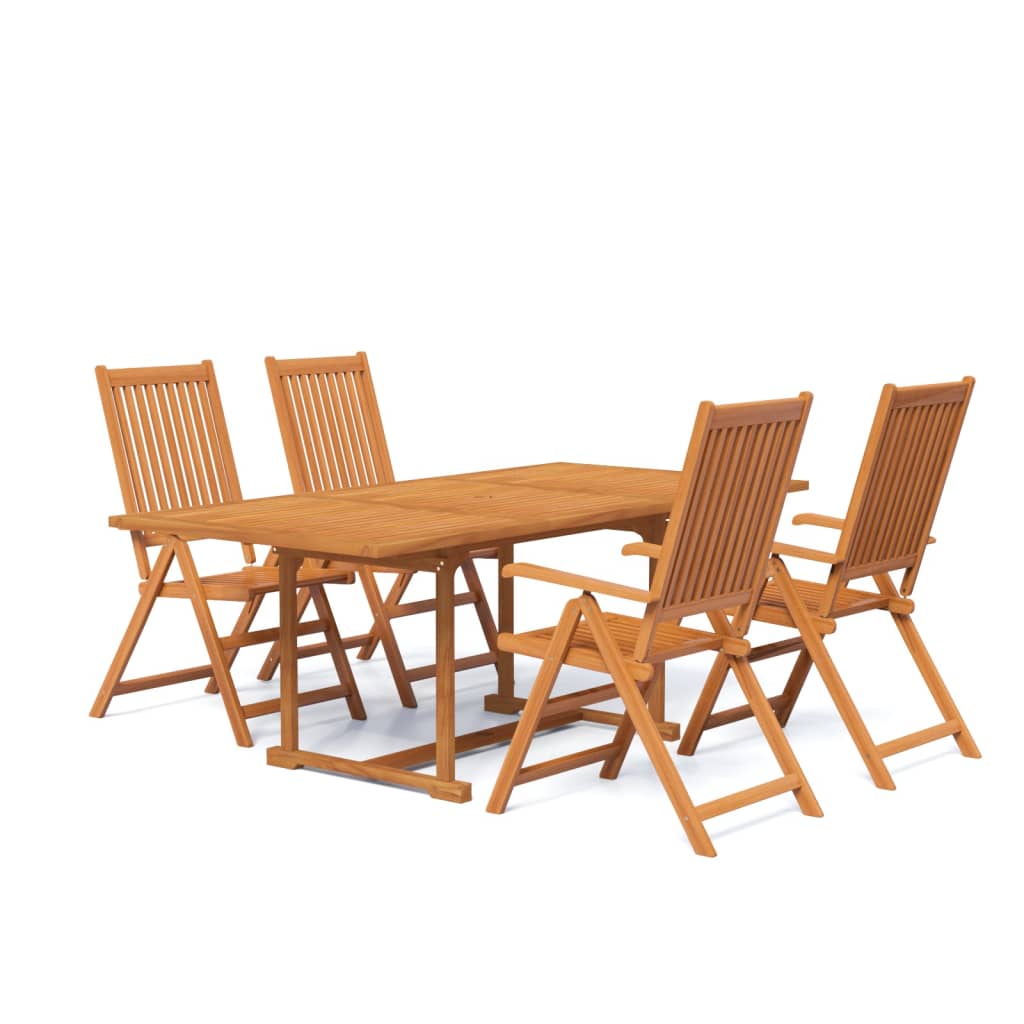 VidaXL Juego De Comedor De Jardín 5 Piezas Madera Maciza De Acacia