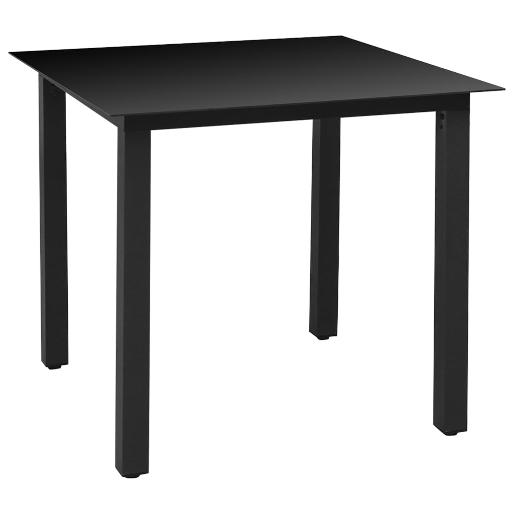 VidaXL Juego De Comedor De Jardín Negro 3 Piezas