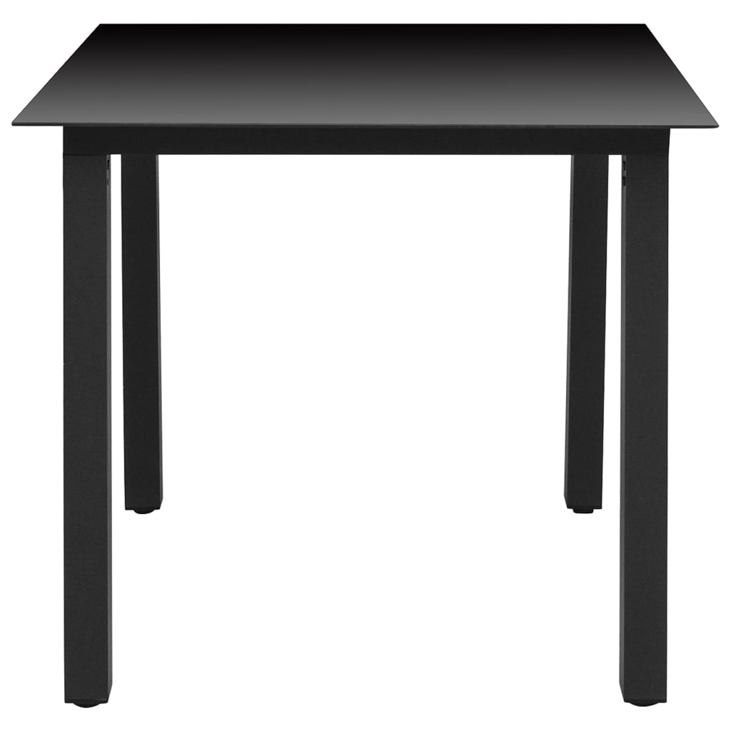 VidaXL Juego De Comedor De Jardín Negro 3 Piezas