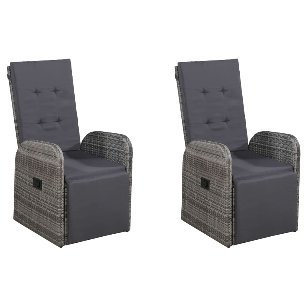 VidaXL Juego De Comedor Para Jardín 5 Piezas Gris