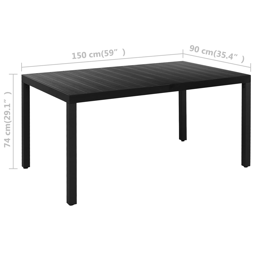 VidaXL Juego De Comedor Para Jardín 5 Piezas Negro Y Marrón