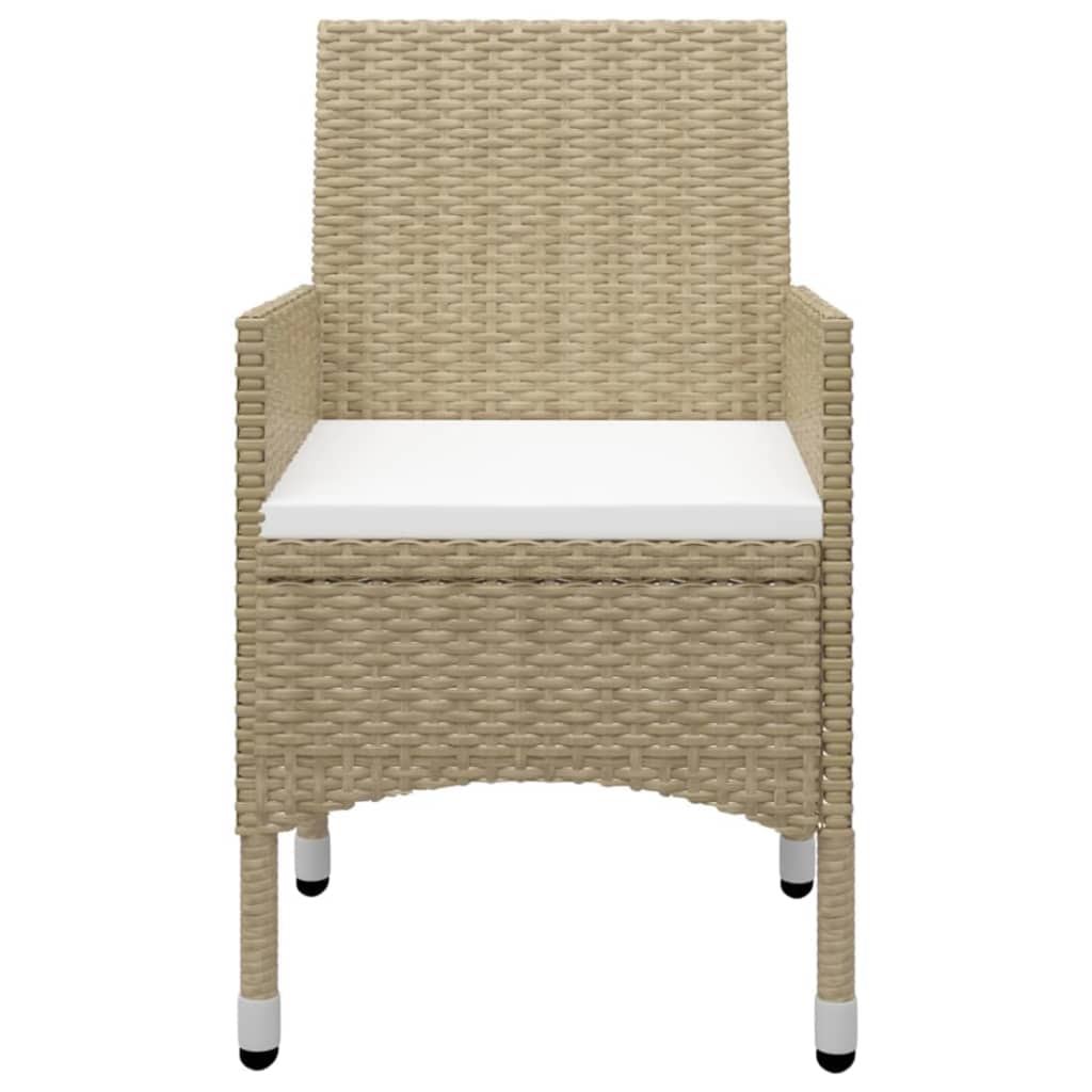 VidaXL Juego De Comedor Para Jardín De 5 Piezas Beige