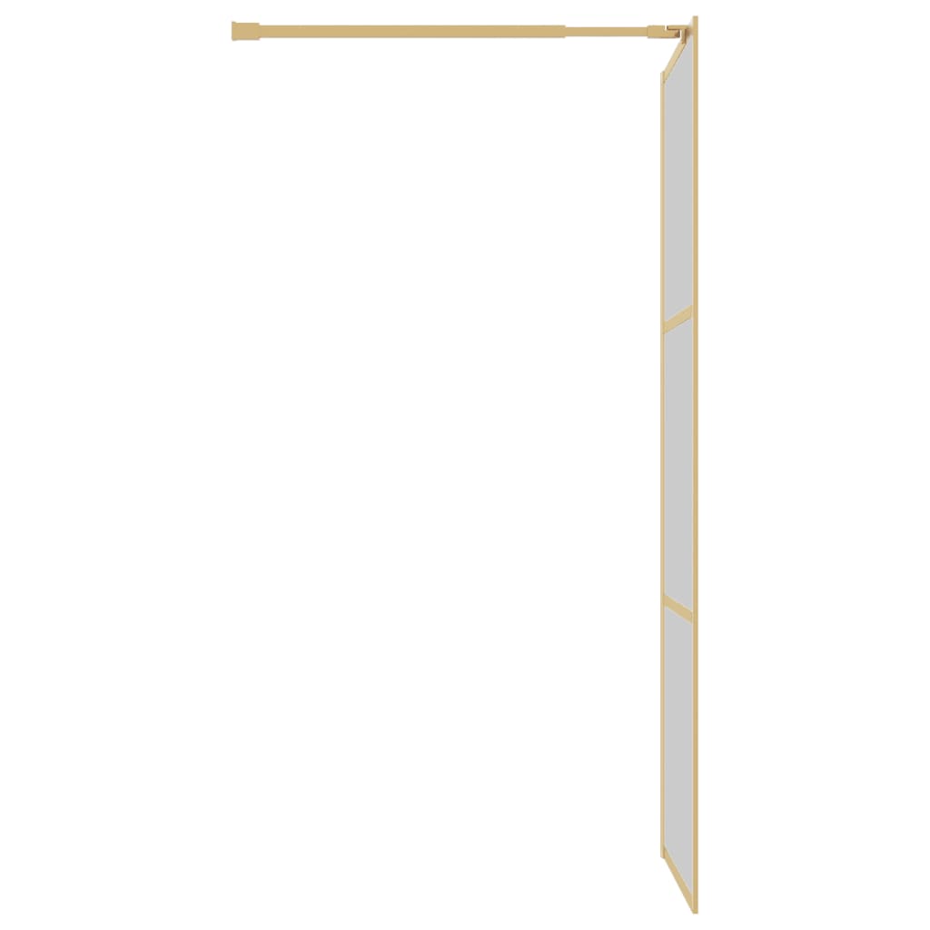 VidaXL Mampara Puerta De Ducha Vidrio Transparente ESG Dorado 80x195cm