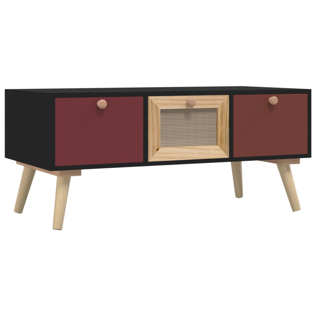 VidaXL Mesa De Centro Con Cajones Madera Contrachapada 80x40x35 5 Cm