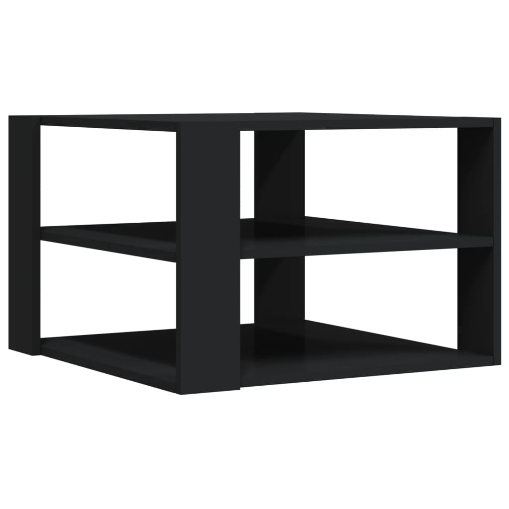 VidaXL Mesa De Centro Madera De Ingeniería Negro 59 5x59 5x40 Cm