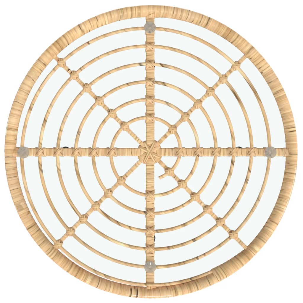 VidaXL Mesa De Comedor De Vidrio Templado Y Acero Ø80 Cm