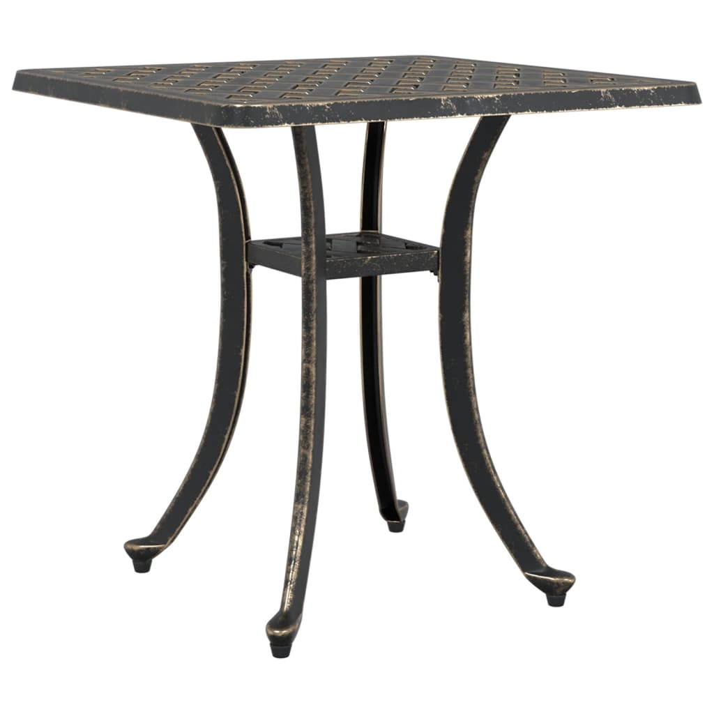 VidaXL Mesa De Jardín Aluminio Fundido Bronce 53x53x53 Cm