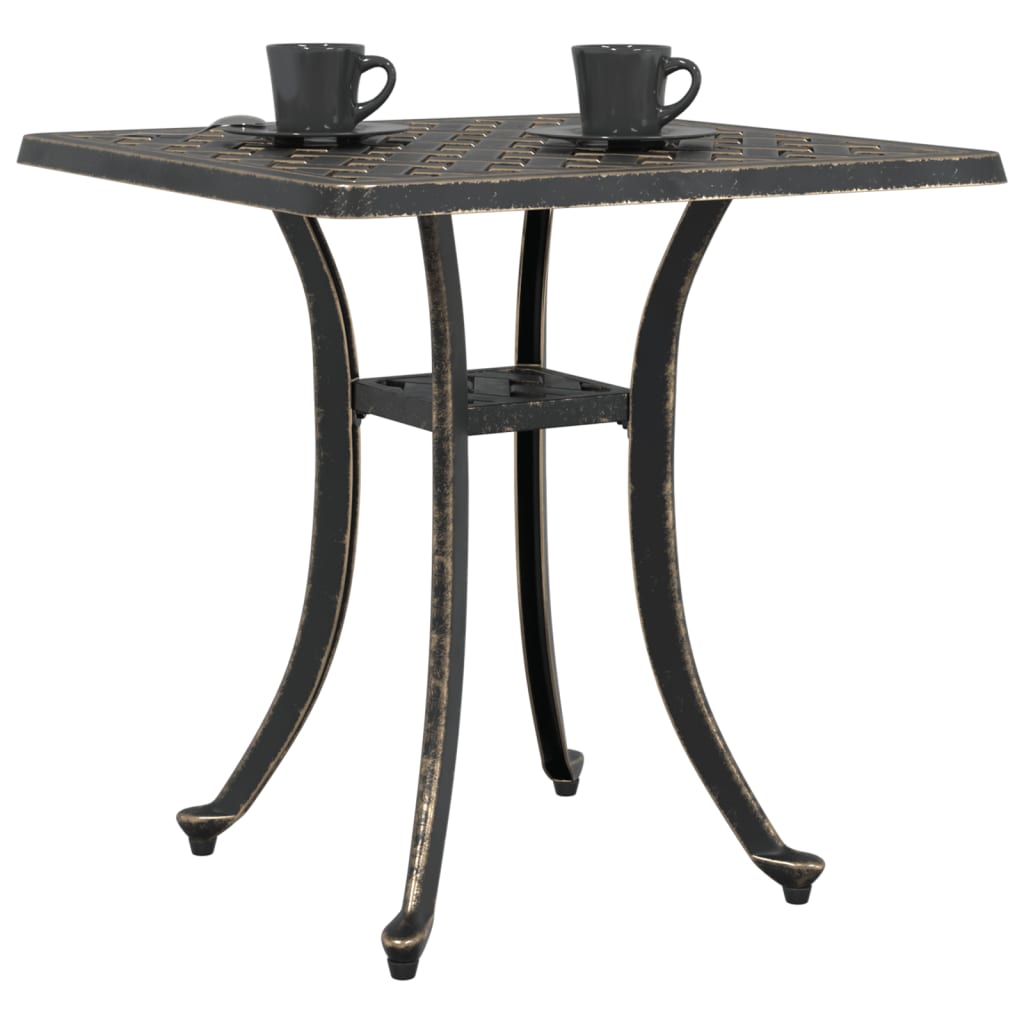 VidaXL Mesa De Jardín Aluminio Fundido Bronce 53x53x53 Cm