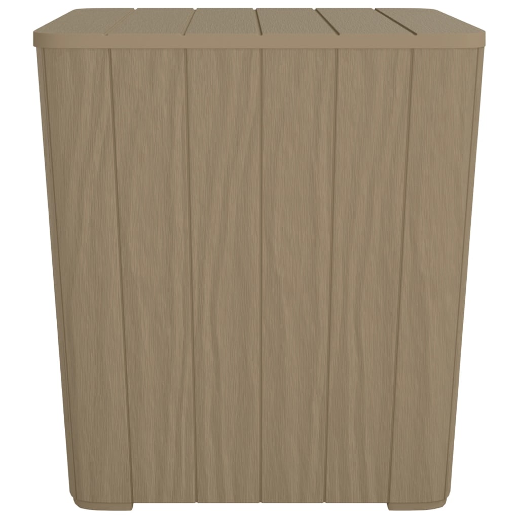 VidaXL Mesa De Jardín Con Tapa Extraíble Polipropileno Marrón Claro