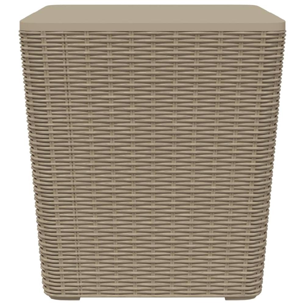 VidaXL Mesa De Jardín Con Tapa Extraíble Polipropileno Marrón Claro