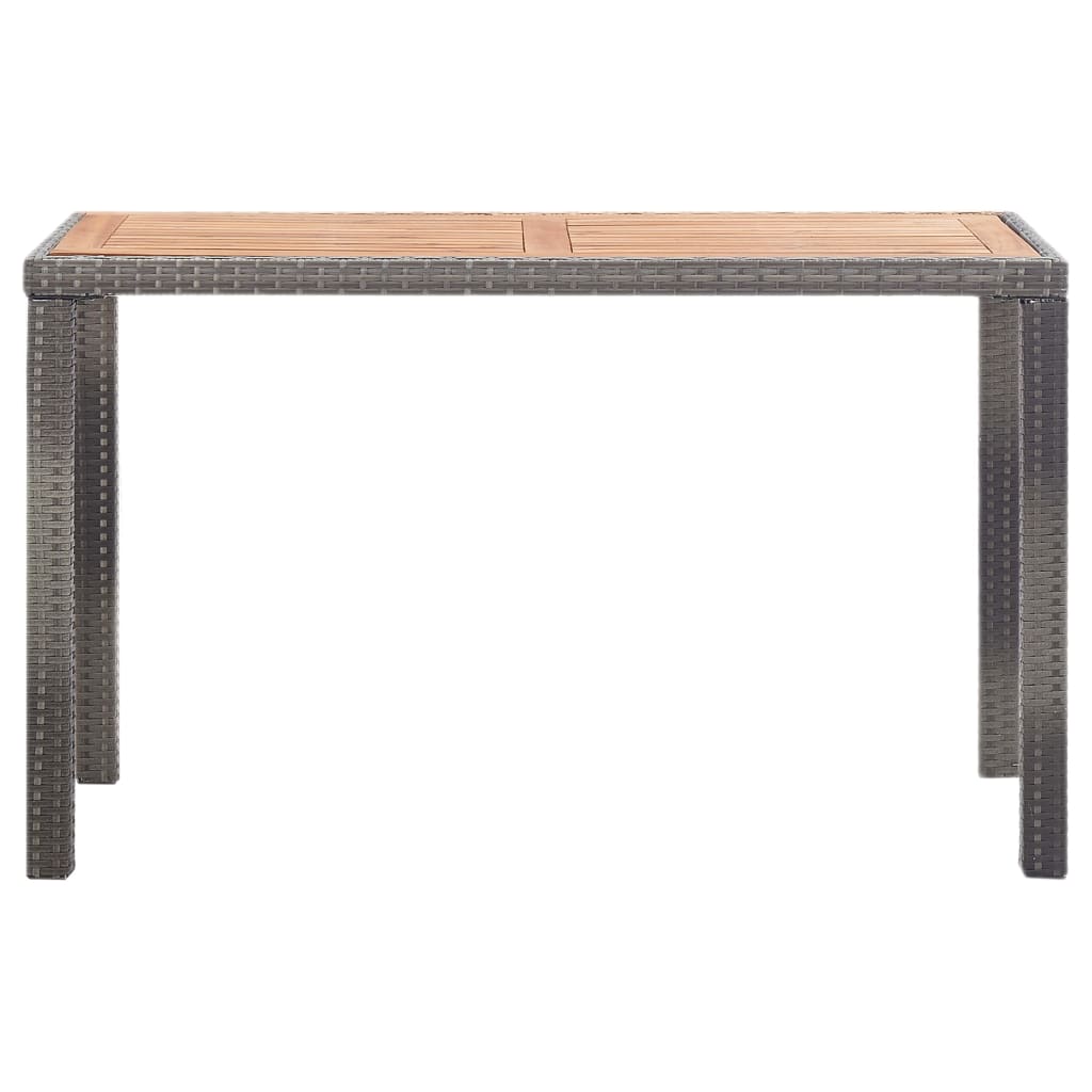 VidaXL Mesa De Jardín Madera Maciza Acacia Gris Y Marrón 123x60x74 Cm