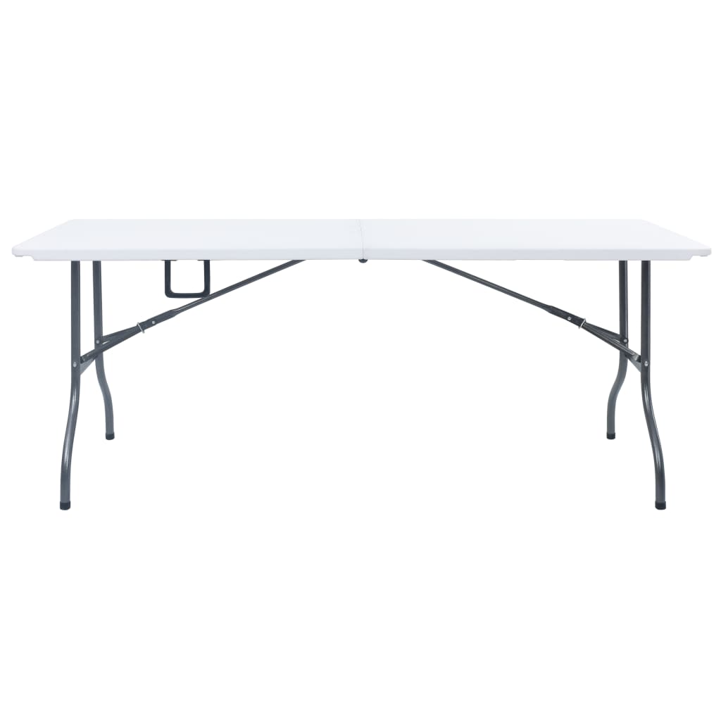 VidaXL Mesa De Jardín Plegable HDPE Blanco 180x72x72 Cm