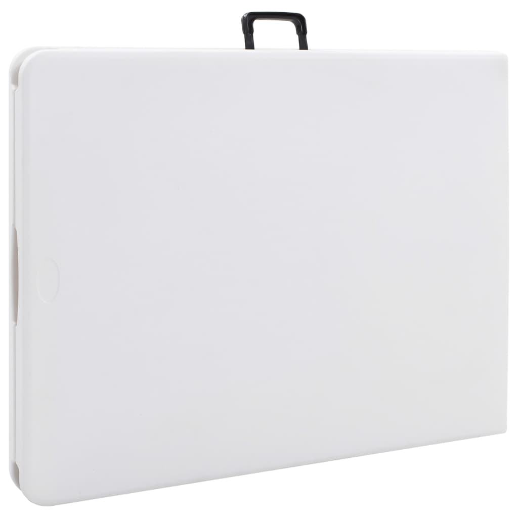VidaXL Mesa De Jardín Plegable HDPE Blanco 180x72x72 Cm