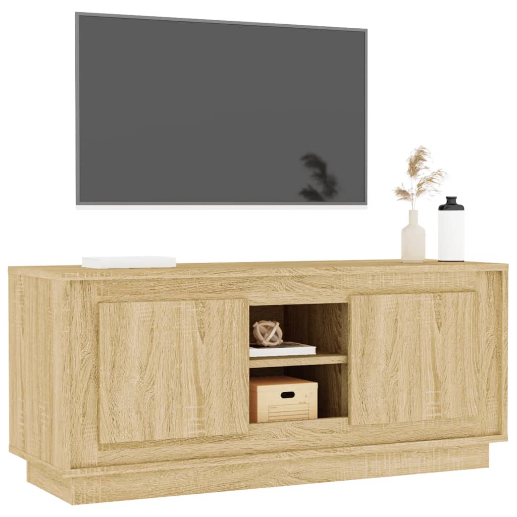 VidaXL Mueble De TV Madera Contrachapada Roble Sonoma 102x35x45 Cm