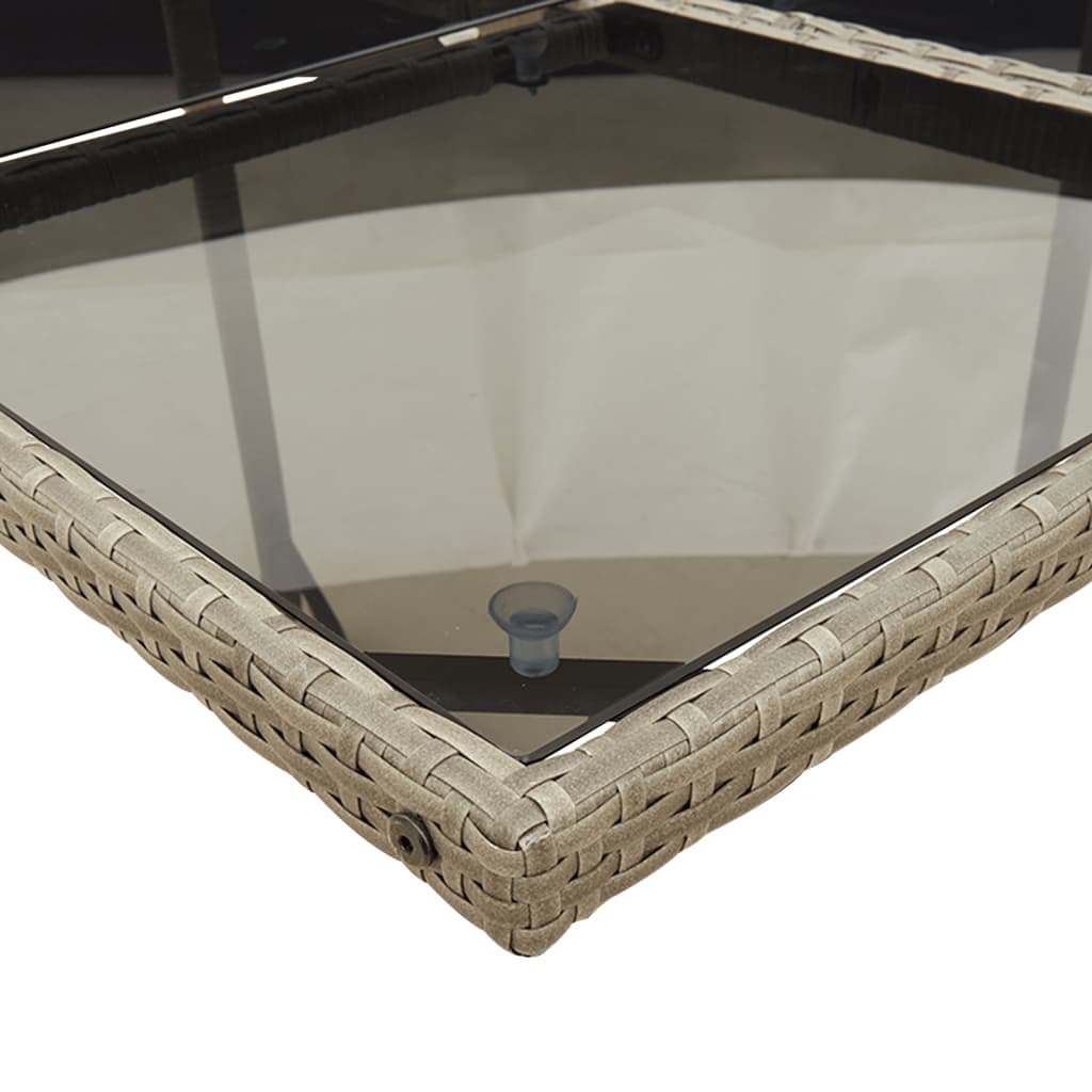 VidaXL Set Comedor De Jardín 5 Piezas Con Cojines Ratán Sintético Gris