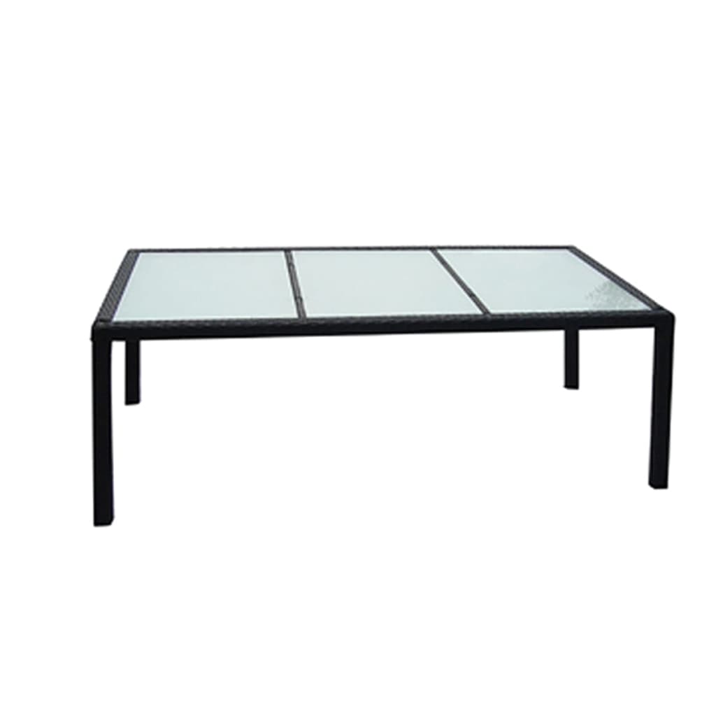 VidaXL Set Comedor De Jardín 9 Piezas Y Cojines Ratán Sintético Negro