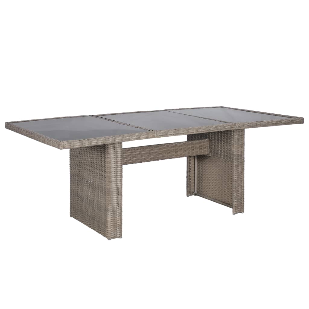 VidaXL Set De Comedor De Jardín 9 Piezas Ratán Sintético Marrón