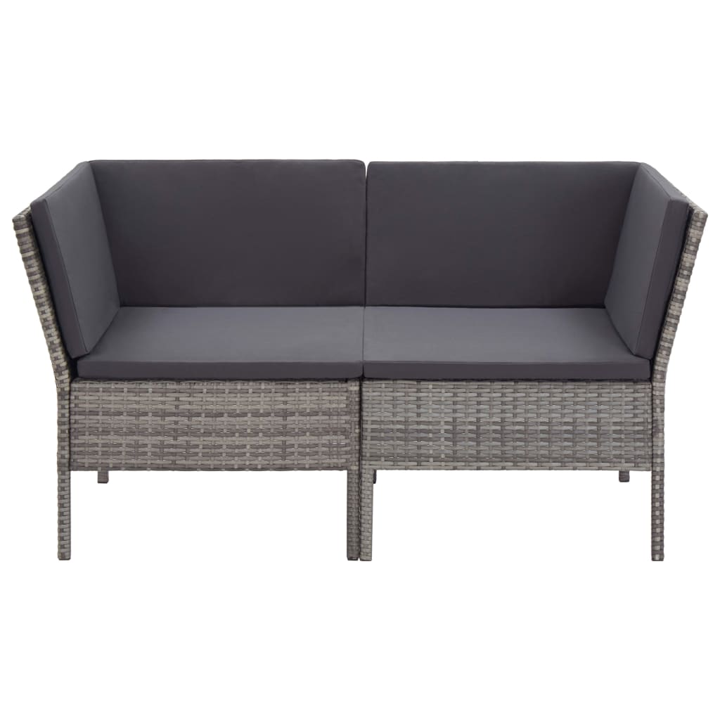 VidaXL Set De Muebles De Jardín 6 Pzas Y Cojines Ratán Sintético Gris