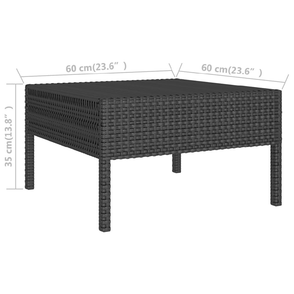 VidaXL Set De Muebles De Jardín 8 Pzas Y Cojines Ratán Sintético Negro
