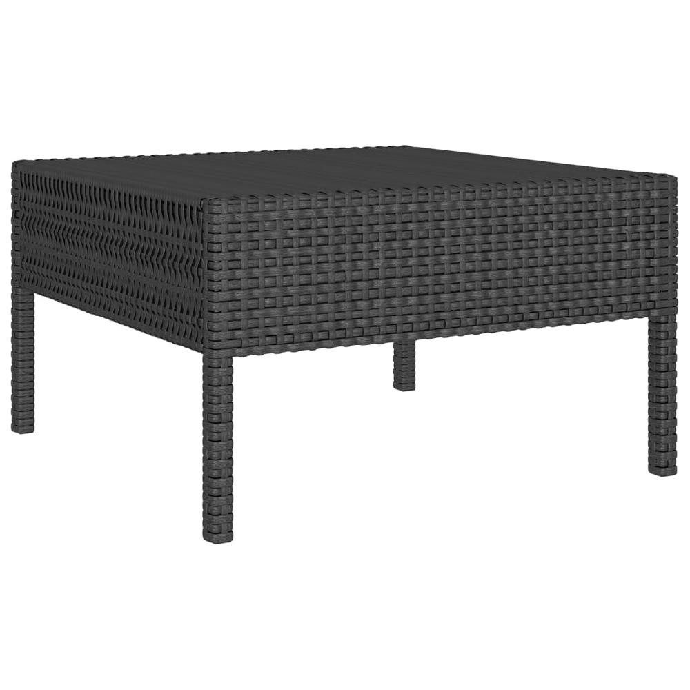 VidaXL Set De Muebles De Jardín 8 Pzas Y Cojines Ratán Sintético Negro